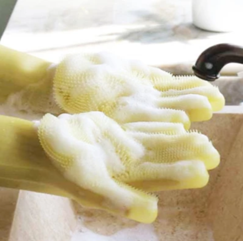 Magic Rubber Silicone Dish Washing Gloves